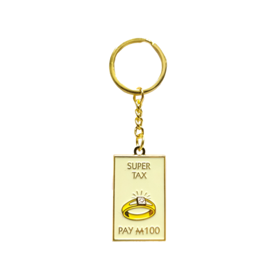 Monopoly Dreams - &quot;Super Tax&quot; Metal Keyring