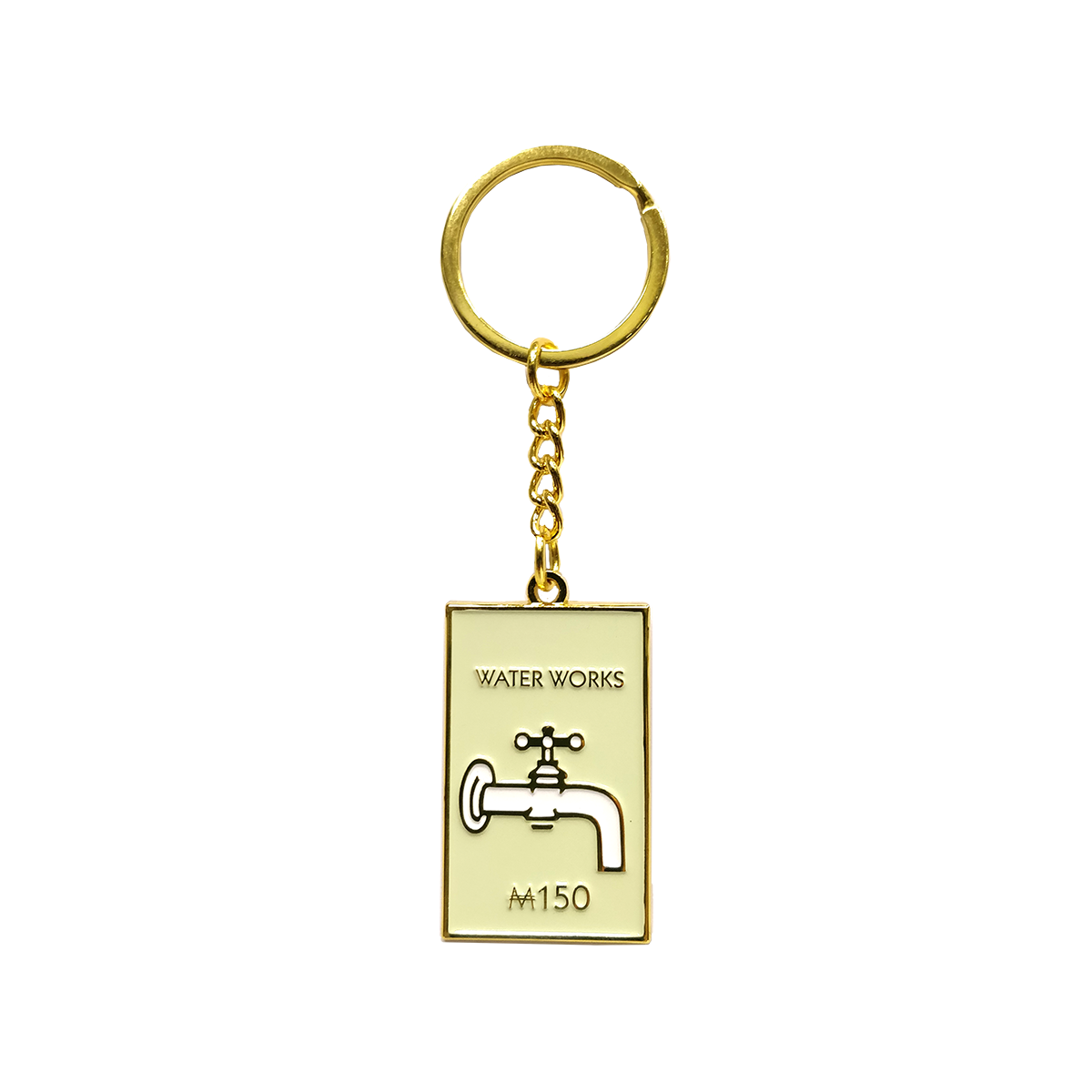 Monopoly Dreams - &quot;Water Works&quot; Metal Keyring