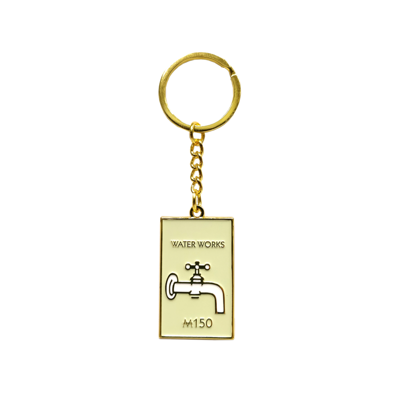 Monopoly Dreams - &quot;Water Works&quot; Metal Keyring
