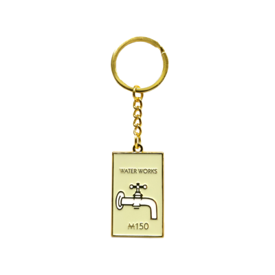 Monopoly Dreams - &quot;Water Works&quot; Metal Keyring