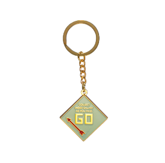 Metal Keychain - Pass Go C / Pale Green