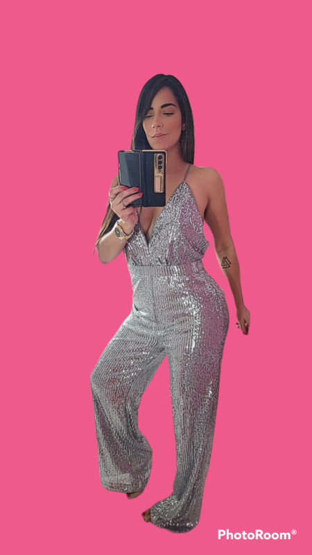 So silver Sequins overall