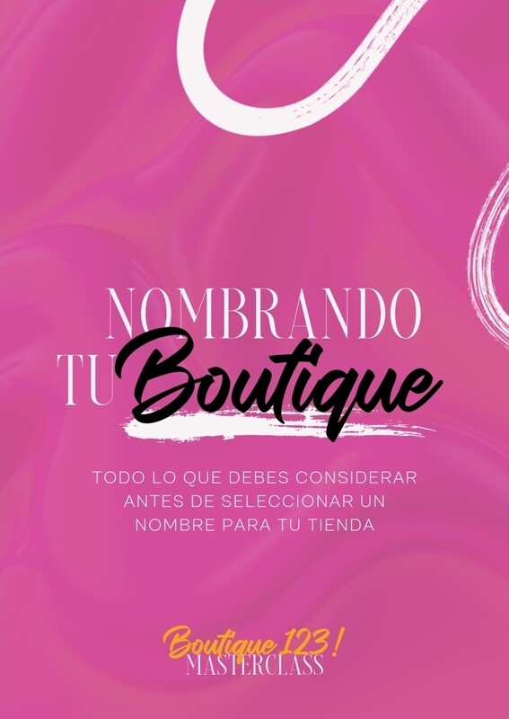Boutique 123-Complete Masterclass e- Book (Curso completo en libro)