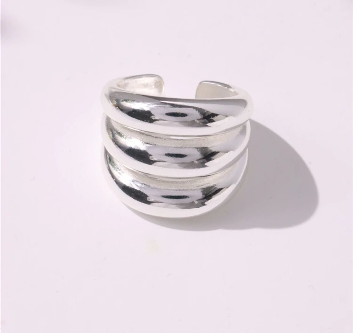 3rows chunky ring