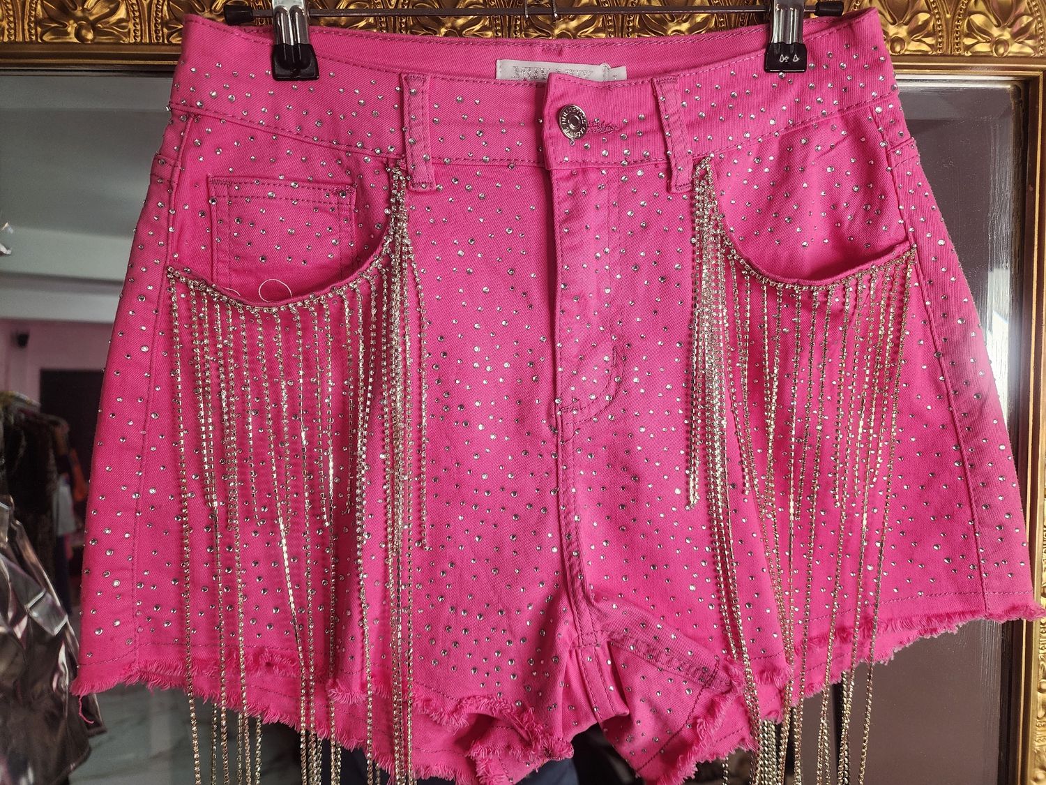 Pink Rainstone short