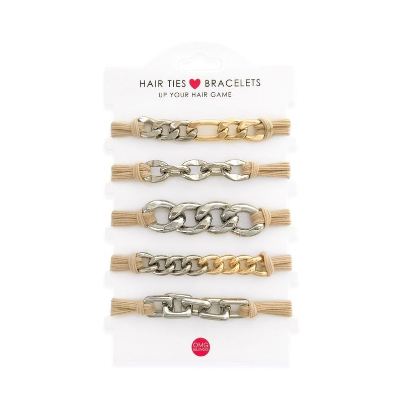 Glam Hair ties / Pulsera y amarre de cabello 2 in 1