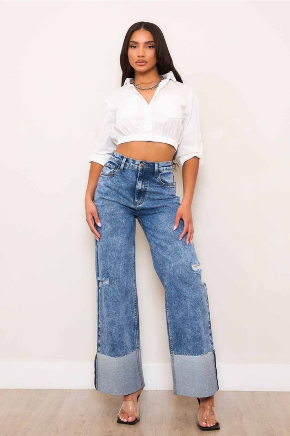 Vibrant Wide leg + bold ruedo