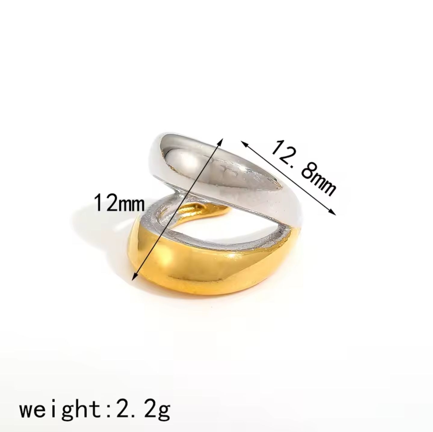 Mini cuff doble tono
