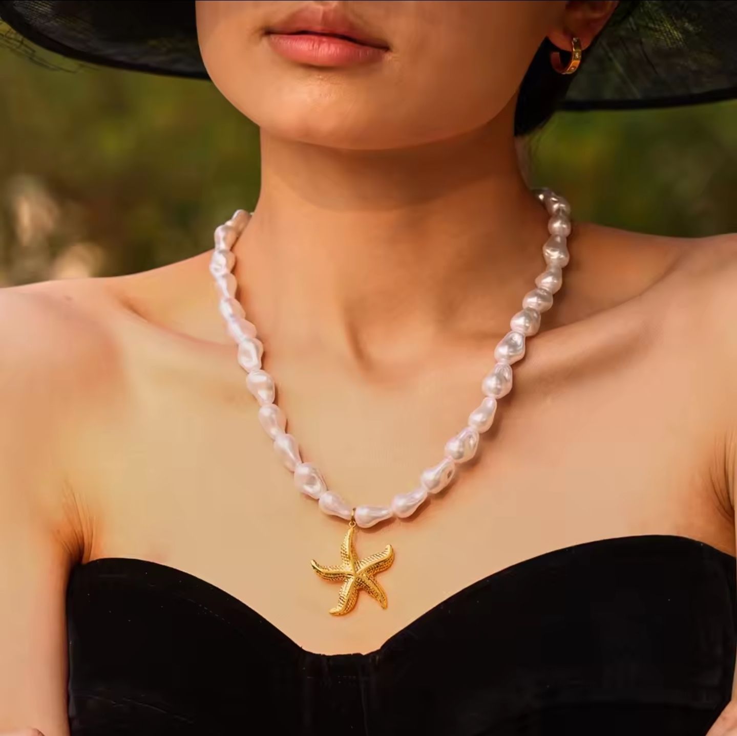Pearls &amp; Star collar