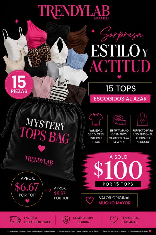 Variety Bag: Tops Blusas 15 x $100 Variety Bag: Tops Blusas 15 x $100