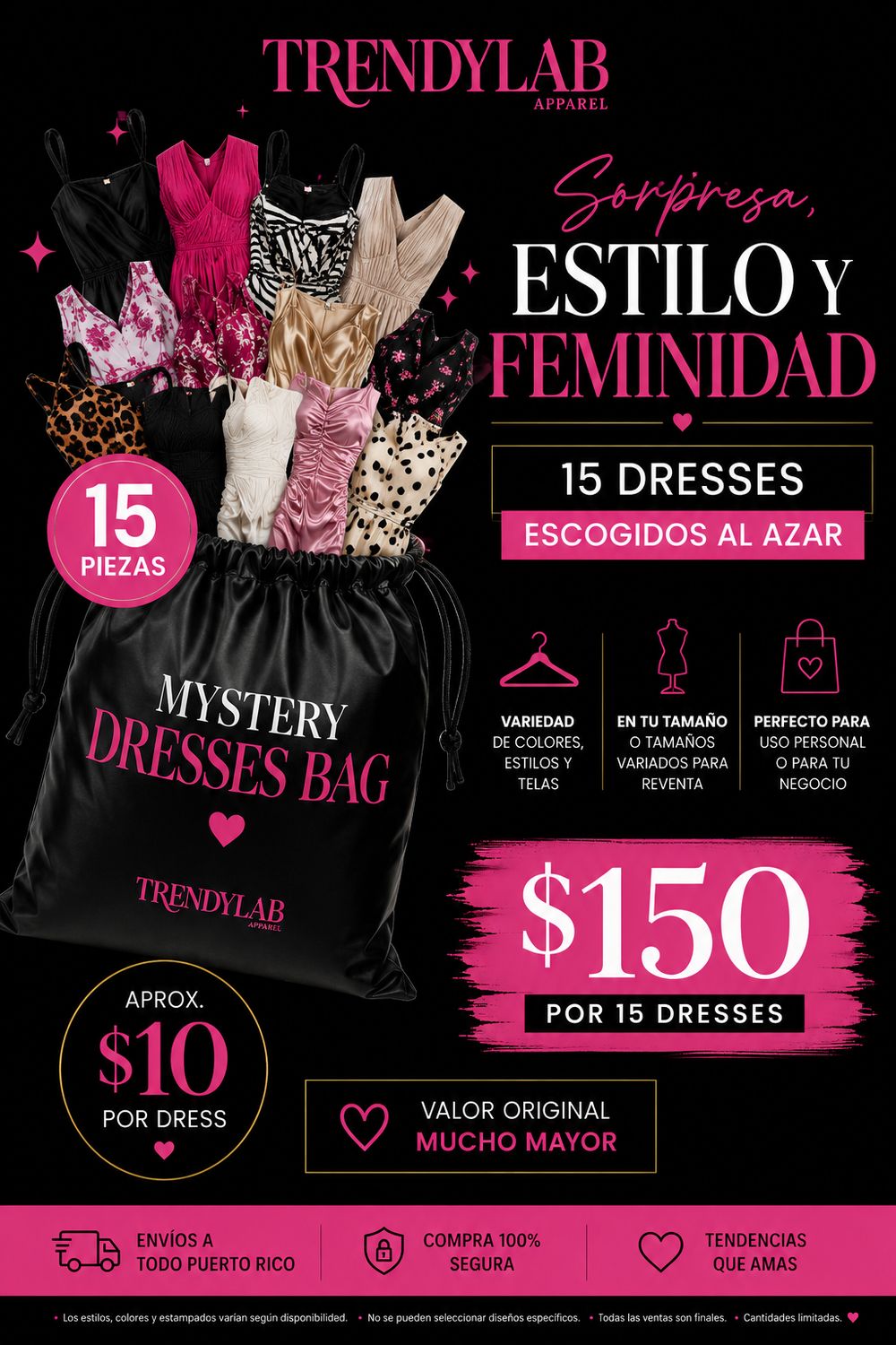 Variety bag : 15 Trajes x $150 Variety bag : 15 Trajes x $150
