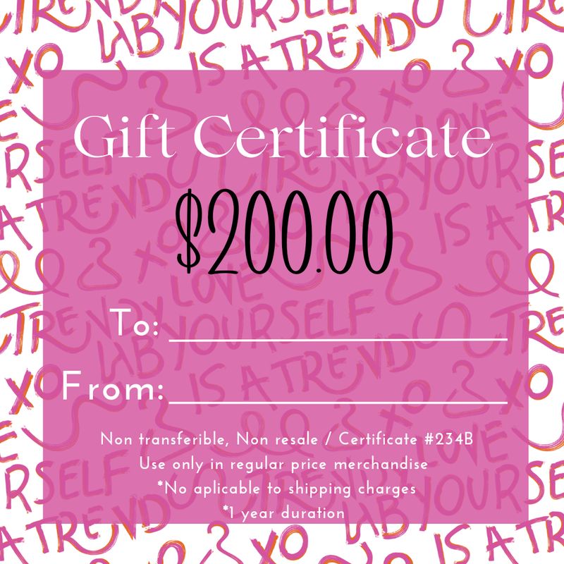 Gift Certificate Gift Certificate