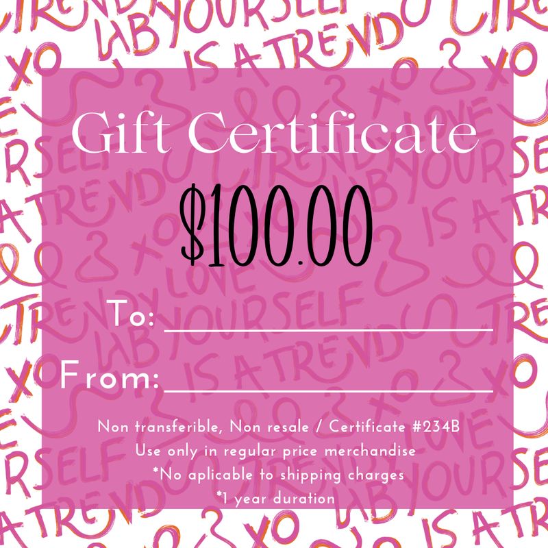 Gift Certificate Gift Certificate