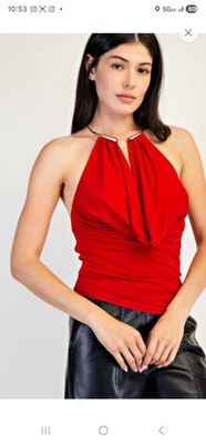 Gold collar blouse