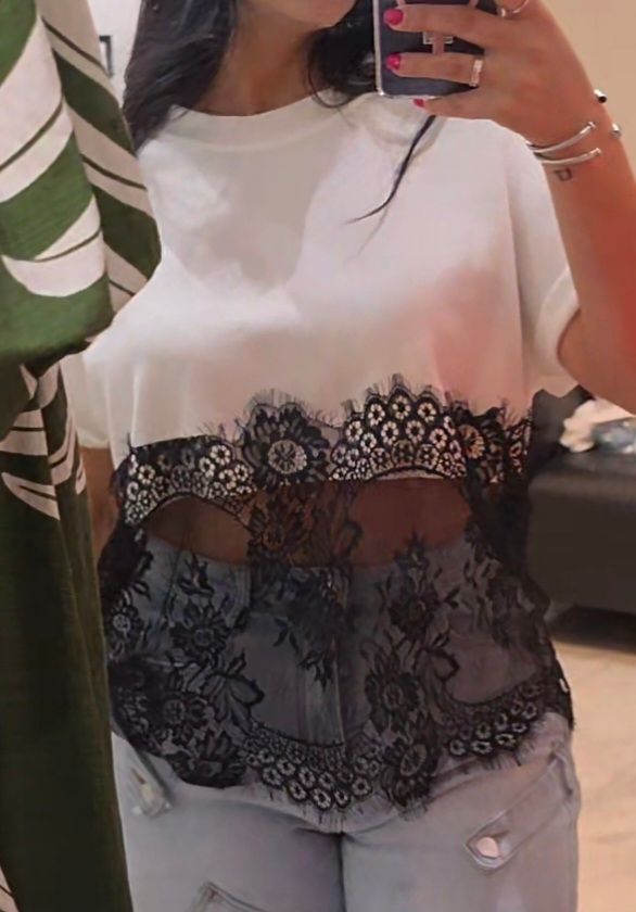 Double jeopardy lace tee Double jeopardy lace tee