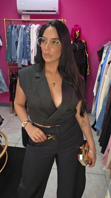 Cutted crop blazer