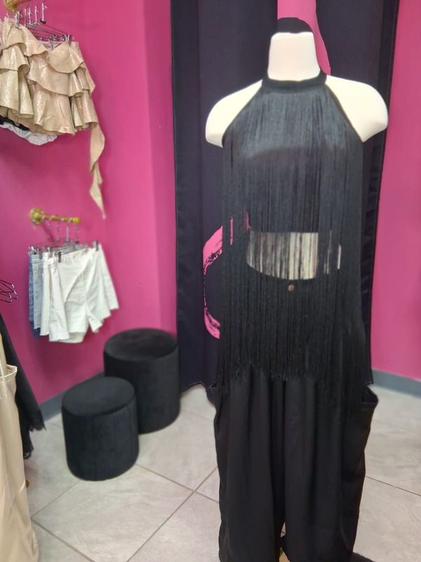 Calypso stringes crop blouse