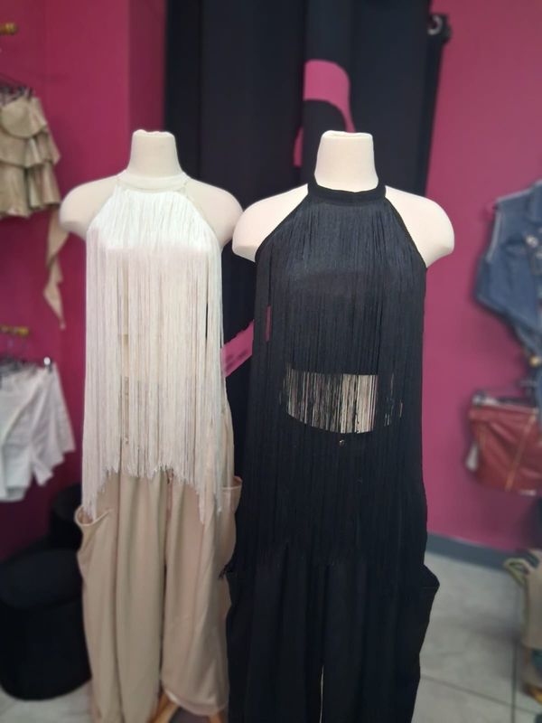 Calypso stringes crop blouse