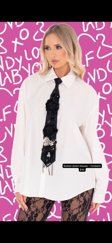 Tie 2 die blouse(2 pcs)