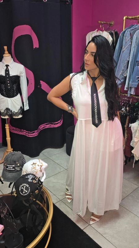 Sweet tunic dress w tie Sweet tunic dress w tie