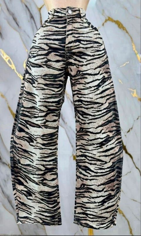 Savage zebra barrel jean Savage zebra barrel jean
