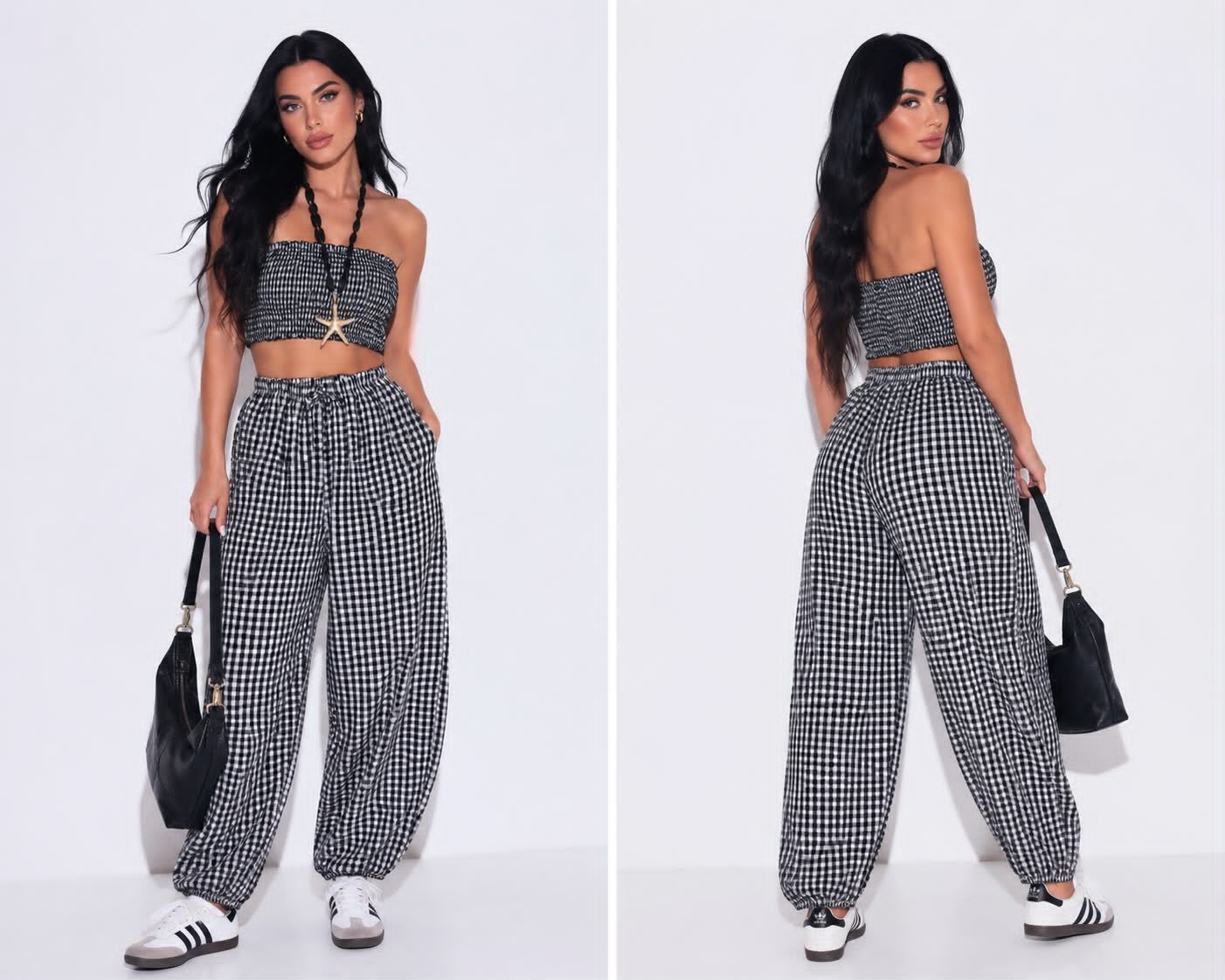 Squared gingham set