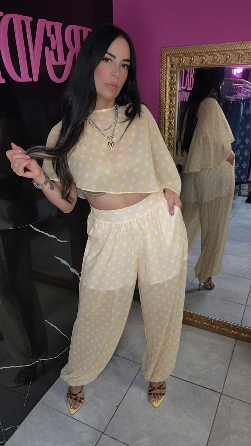 Polka yellow set Polka yellow set