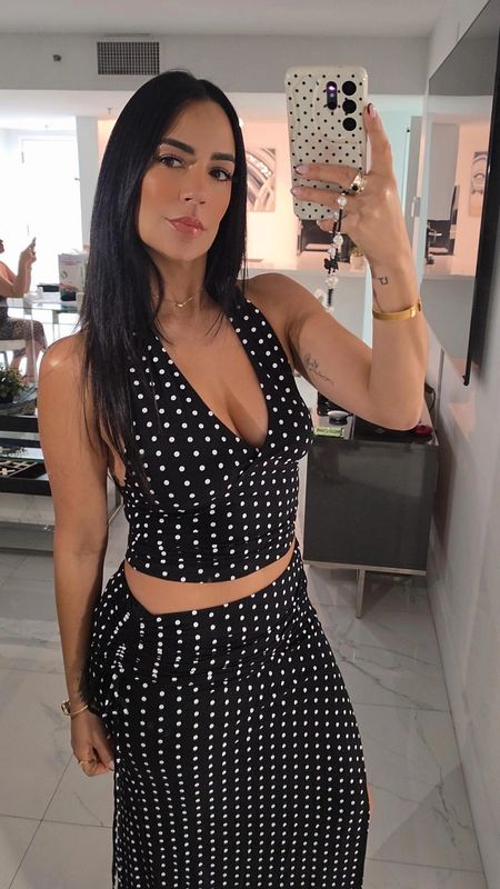Polka dots midi comfy set.