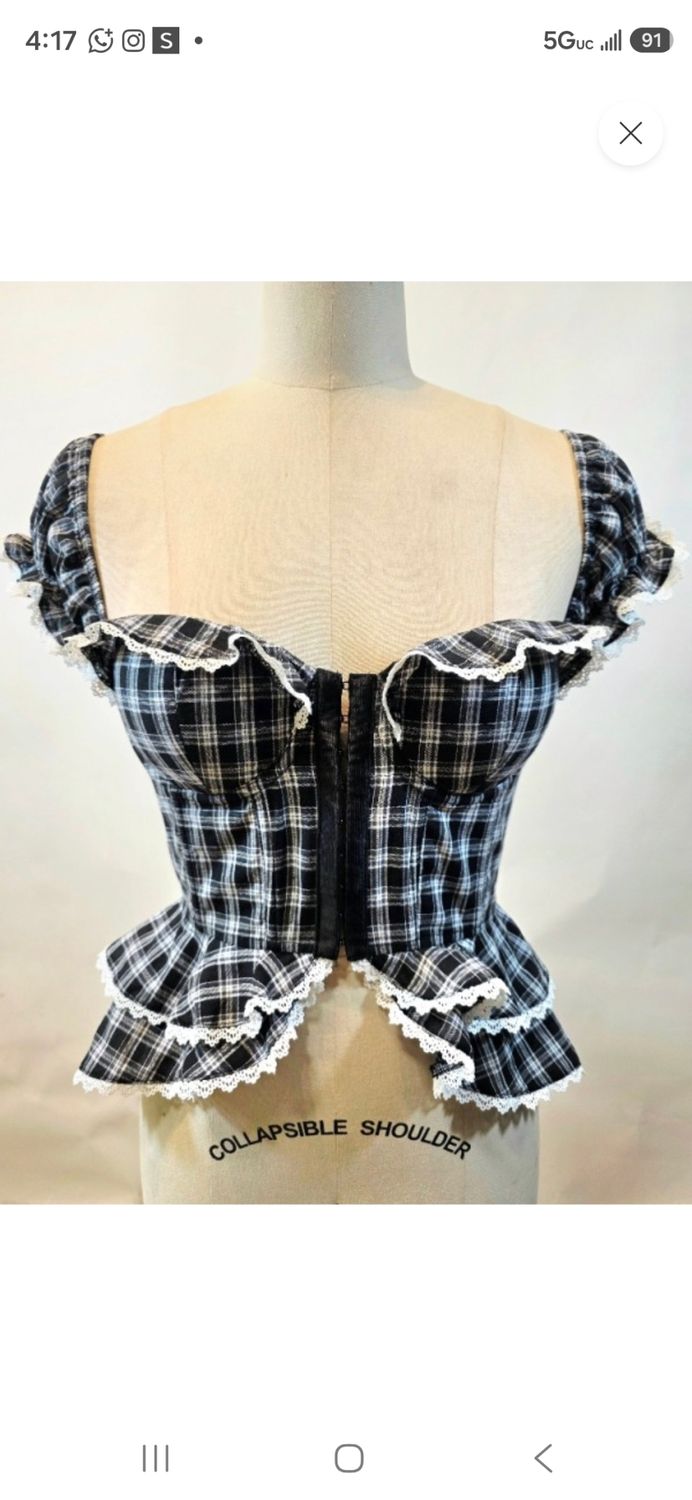 Squared laced bustier Squared laced bustier