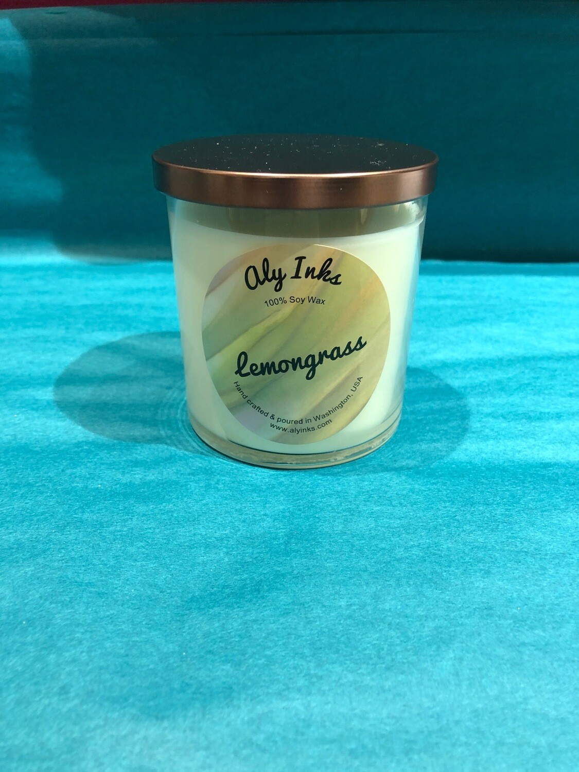 Aly Inks Soy Candle - Lemongrass 10oz