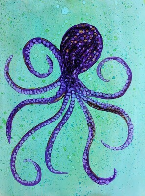 Aly Inks Greeting Card - OCTOPUS