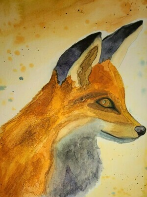 Aly Inks Greeting Card - PENSIVE FOX