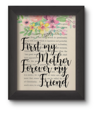 WALL ART - FRAMED PRINT 5X7IN - FIRST MY MOTHER