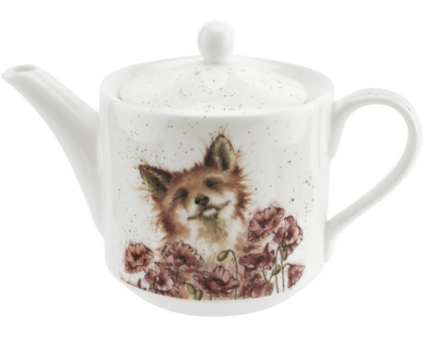 Wrendale Fox Poppy Field Teapot 1pt