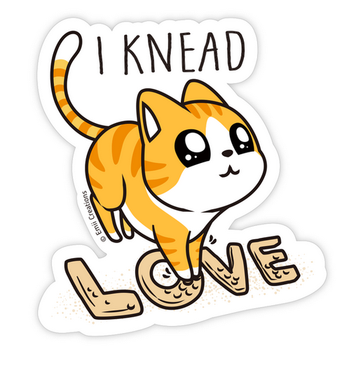 STICKER - KNEAD LOVE CAT