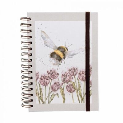 Wrendale Bee Fight of the Bumblebee Spiral Notebook