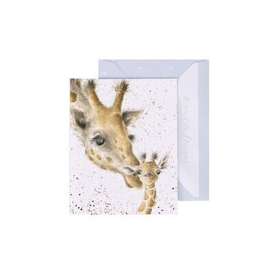 Wrendale Giraffe First Kiss Enclosure Card