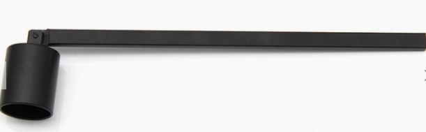 Candle Wick Snuffer- Straight Lined Stainless Steel - Matte Black