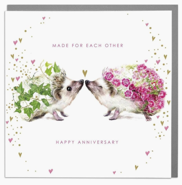 Hedeghogs Happy Anniversary Card