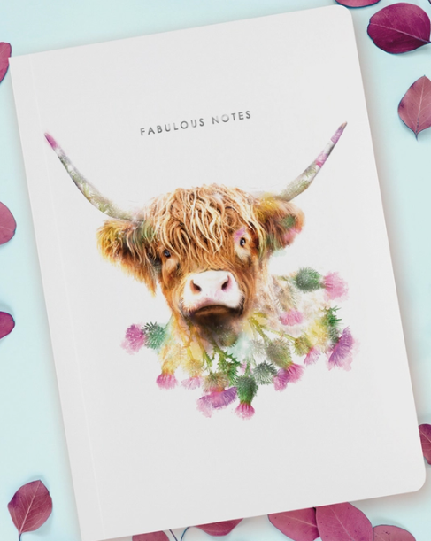 Luxury Highland Cow Notebook