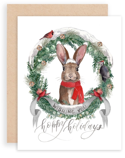 Wishing You Hoppy Holidays Greeting Card