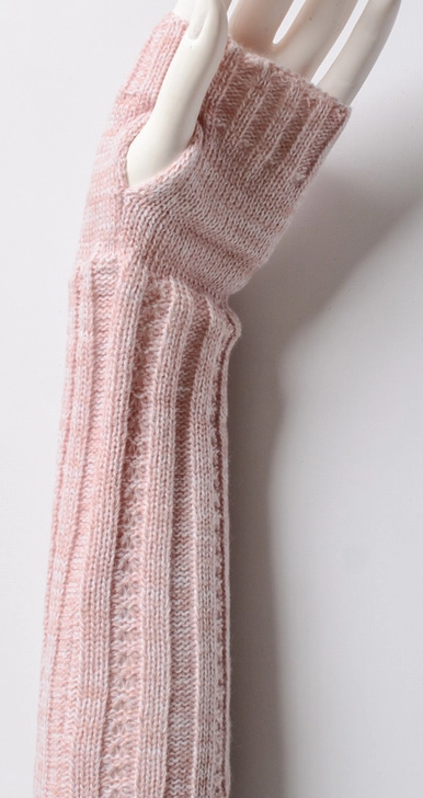 Ribbed Arm Warmer - Pink