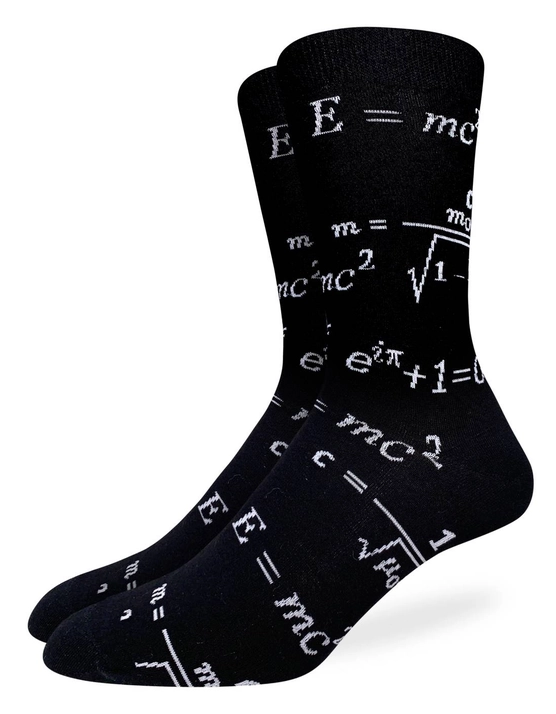Men's Math Equation Socks - Size 7-12
