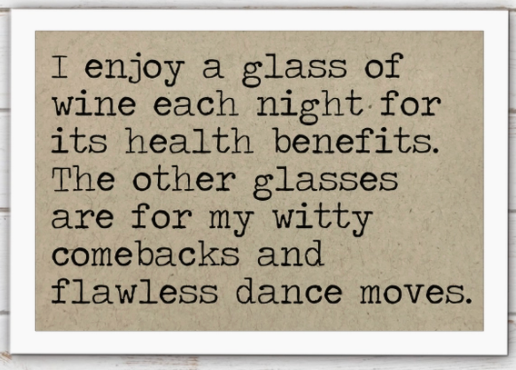 Enjoy a Glass of Wine Funny Magnet
