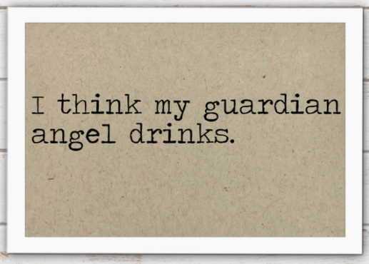 Guardian Angel Drinks Refrigerator Magnet