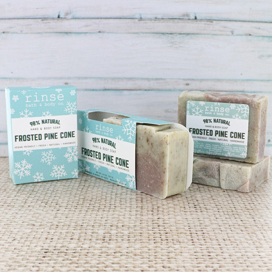 Rinse Frosted Pine Cone Holiday Soap
