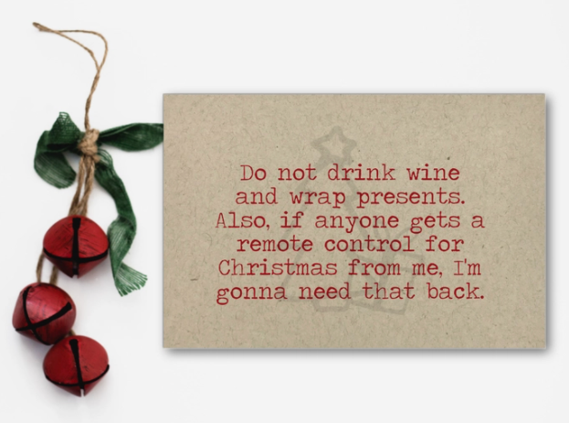 Wrap Presents Christmas Card