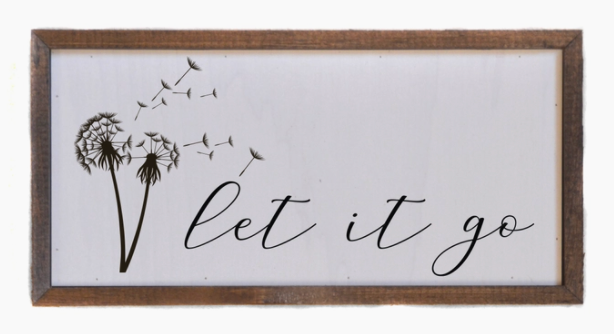 Let It Go Wall Sign 12X6