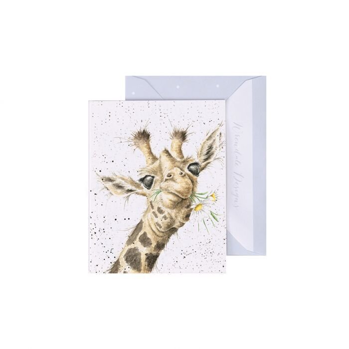 Wrendale Giraffe Flowers Enclosure Card