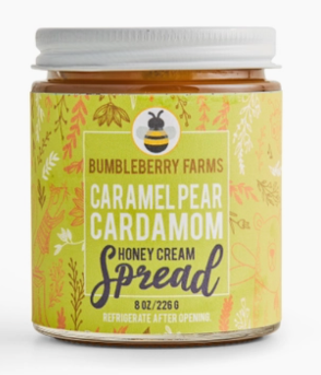 Caramel Pear Cardamom Honey Cream Spread 8oz